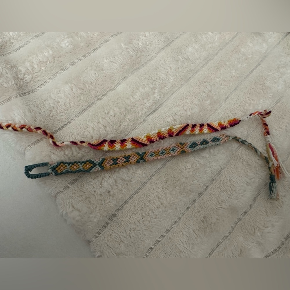 Colorful Woven Friendship Bracelets - Bundle of 2